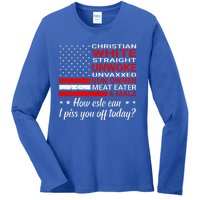 Christian White Straight Unwoke Unvaxxed Gun Owner Ladies Long Sleeve Shirt