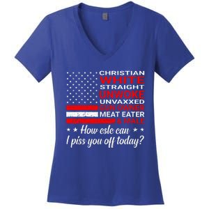 Christian White Straight Unwoke Unvaxxed Gun Owner Women's V-Neck T-Shirt