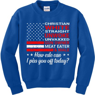 Christian White Straight Unwoke Unvaxxed Gun Owner Kids Sweatshirt