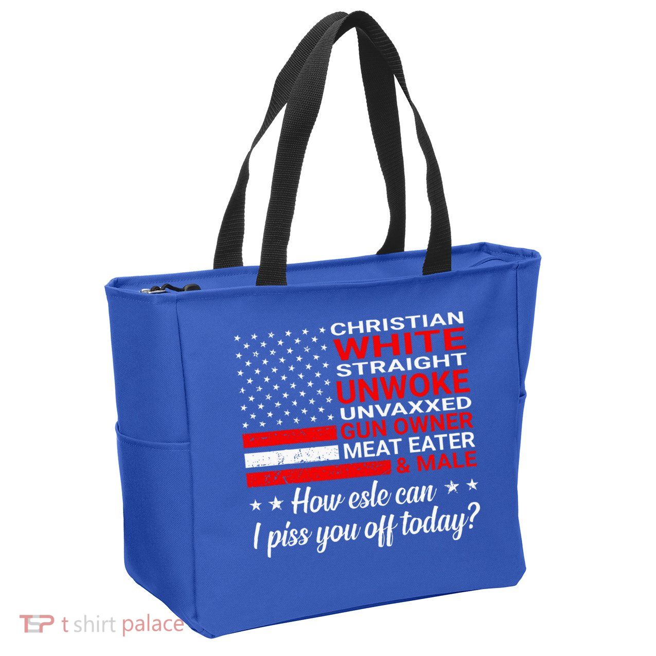 Christian White Straight Unwoke Unvaxxed Gun Owner Zip Tote Bag