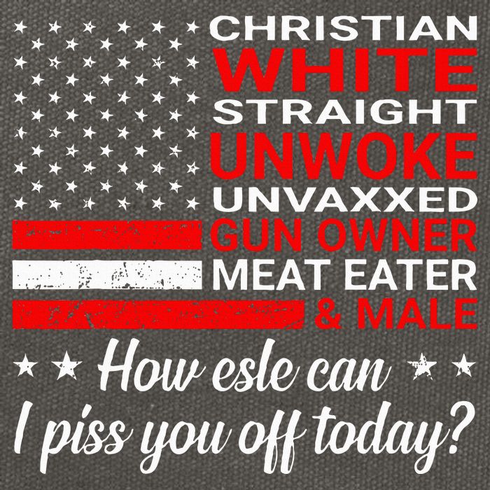 Christian White Straight Unwoke Unvaxxed Gun Owner Cotton Canvas Backpack