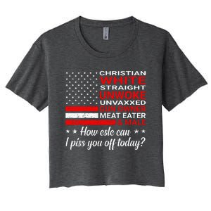 Christian White Straight Unwoke Unvaxxed Gun Owner Women's Crop Top Tee