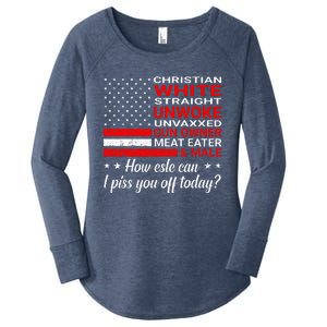 Christian White Straight Unwoke Unvaxxed Gun Owner Women's Perfect Tri Tunic Long Sleeve Shirt