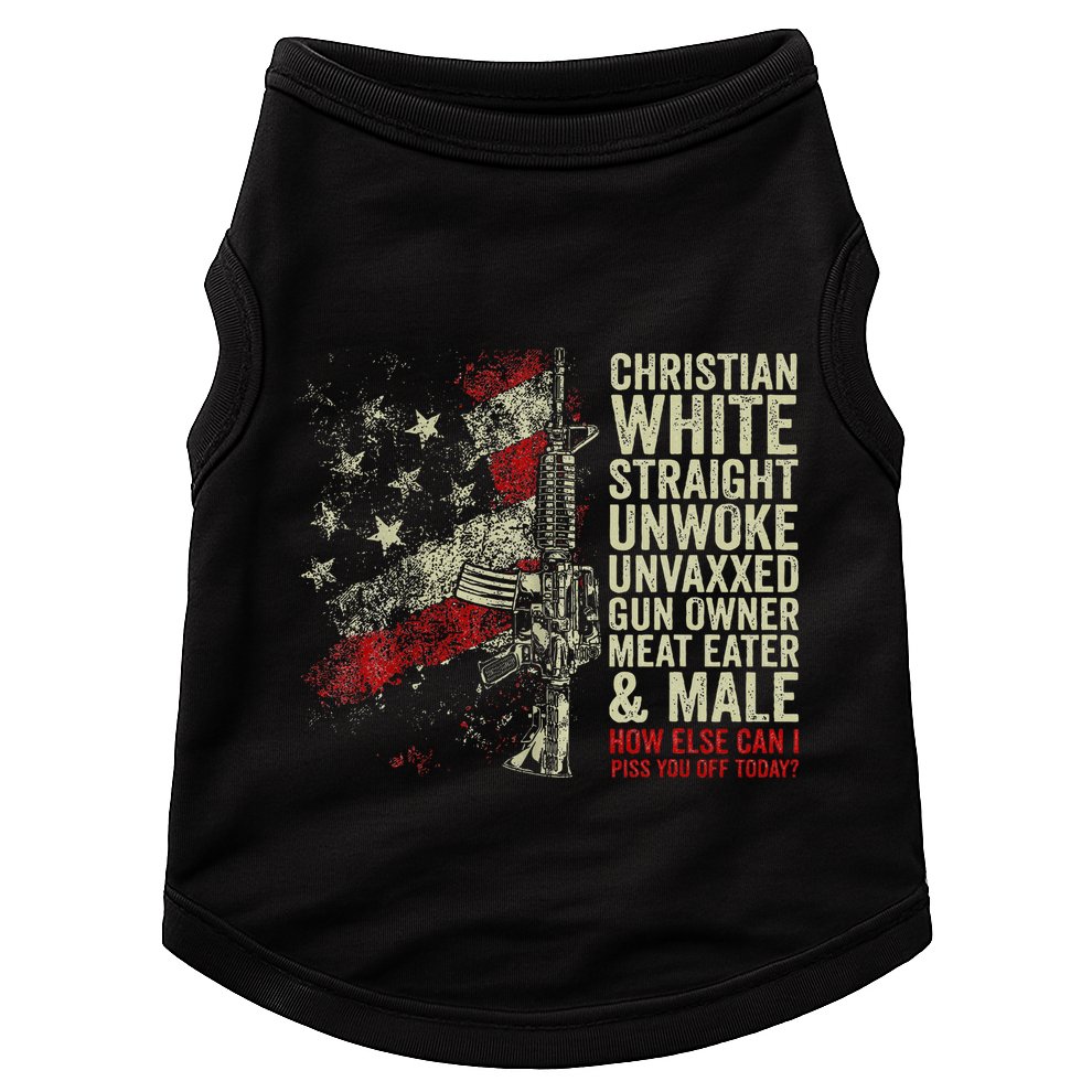 Christian White Straight Unwoke Unvaxxed Gun Owner Doggie Tank