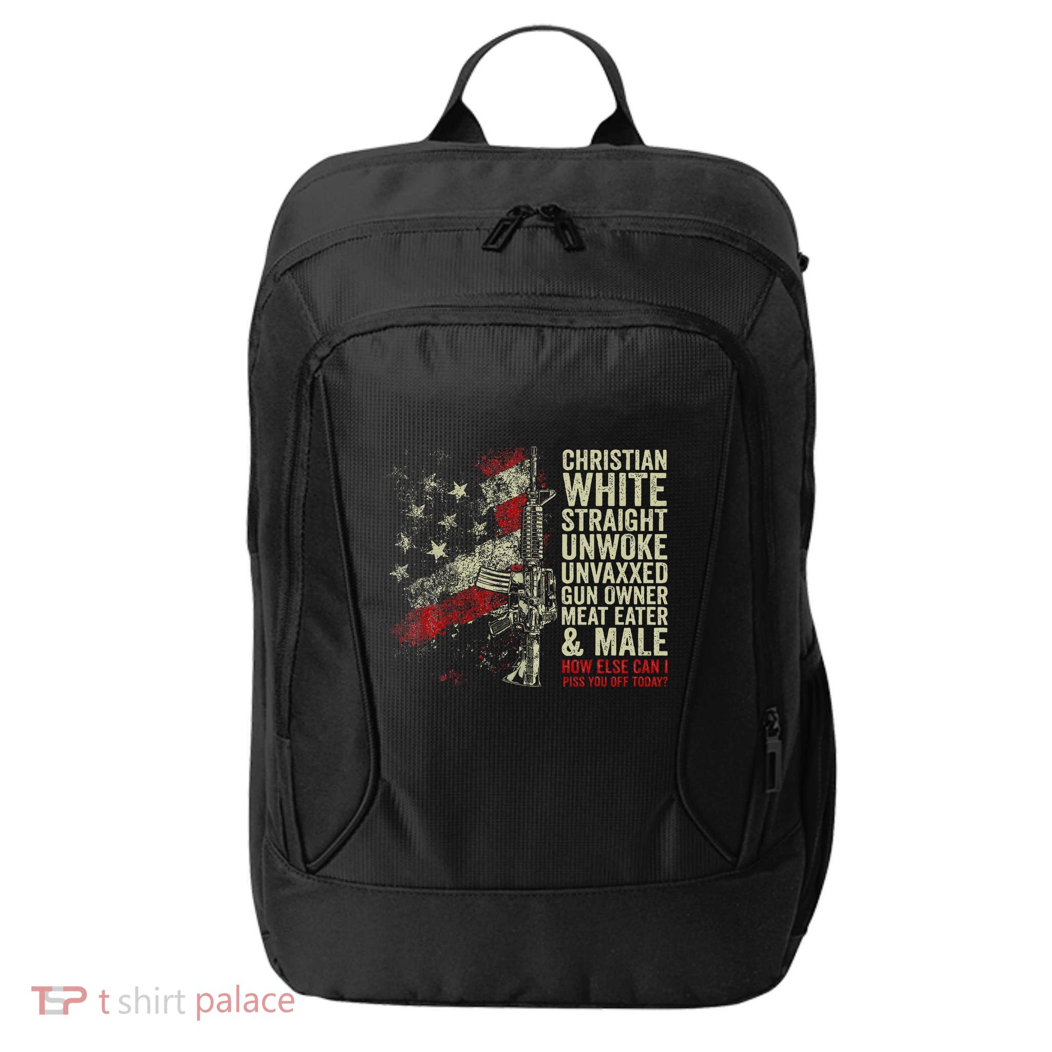 Christian White Straight Unwoke Unvaxxed Gun Owner City Backpack