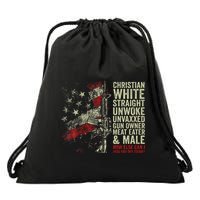Christian White Straight Unwoke Unvaxxed Gun Owner Drawstring Bag
