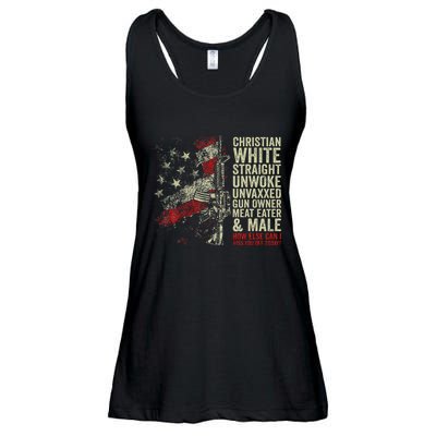 Christian White Straight Unwoke Unvaxxed Gun Owner Ladies Essential Flowy Tank