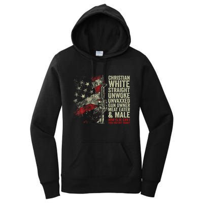 Christian White Straight Unwoke Unvaxxed Gun Owner Women's Pullover Hoodie