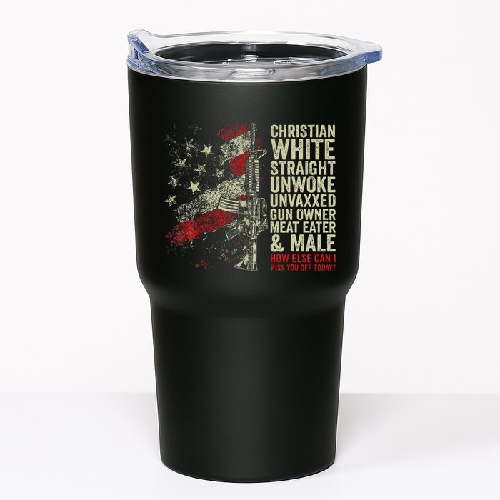 Christian White Straight Unwoke Unvaxxed Gun Owner Tumbler