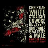 Christian White Straight Unwoke Unvaxxed Gun Owner Premium T-Shirt