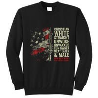 Christian White Straight Unwoke Unvaxxed Gun Owner Tall Sweatshirt