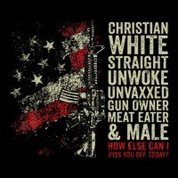 Christian White Straight Unwoke Unvaxxed Gun Owner Pom Pom 12in Knit Beanie