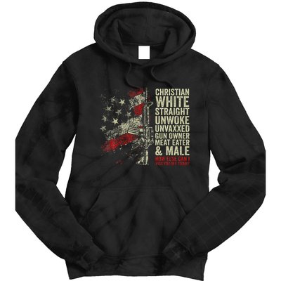 Christian White Straight Unwoke Unvaxxed Gun Owner Tie Dye Hoodie