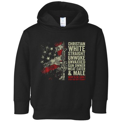 Christian White Straight Unwoke Unvaxxed Gun Owner Toddler Hoodie