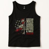 Christian White Straight Unwoke Unvaxxed Gun Owner Tank Top