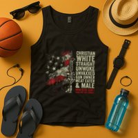 Christian White Straight Unwoke Unvaxxed Gun Owner Tank Top