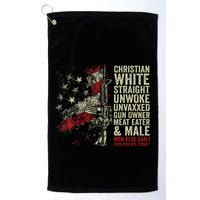 Christian White Straight Unwoke Unvaxxed Gun Owner Golf Towel