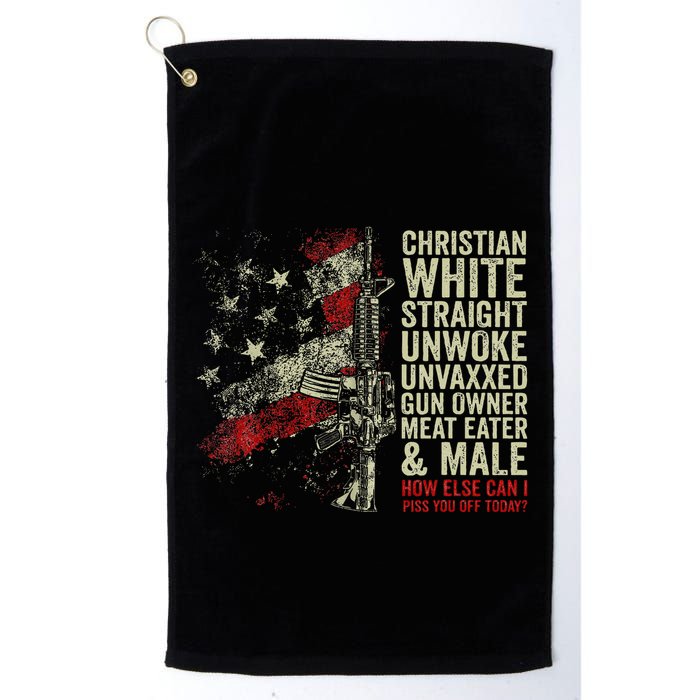 Christian White Straight Unwoke Unvaxxed Gun Owner Golf Towel