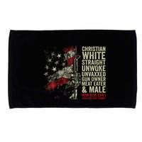 Christian White Straight Unwoke Unvaxxed Gun Owner Microfiber Hand Towel