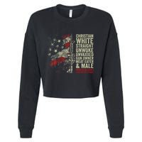 Christian White Straight Unwoke Unvaxxed Gun Owner Cropped Pullover Crew