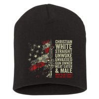 Christian White Straight Unwoke Unvaxxed Gun Owner Short Acrylic Beanie