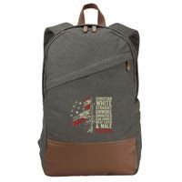 Christian White Straight Unwoke Unvaxxed Gun Owner Cotton Canvas Backpack