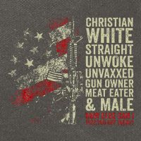 Christian White Straight Unwoke Unvaxxed Gun Owner Cotton Canvas Backpack