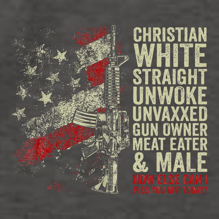 Christian White Straight Unwoke Unvaxxed Gun Owner Vector Backpack