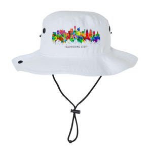 City Watercolor Skyline Home State Souvenir Kaohsiung Taiwan Meaningful Gift Legacy Cool Fit Booney Bucket Hat