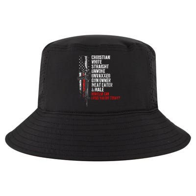 Christian White Straight Unwoke Unvaxxed Gun Owner Cool Comfort Performance Bucket Hat