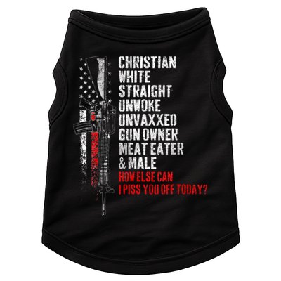 Christian White Straight Unwoke Unvaxxed Gun Owner Doggie Tank