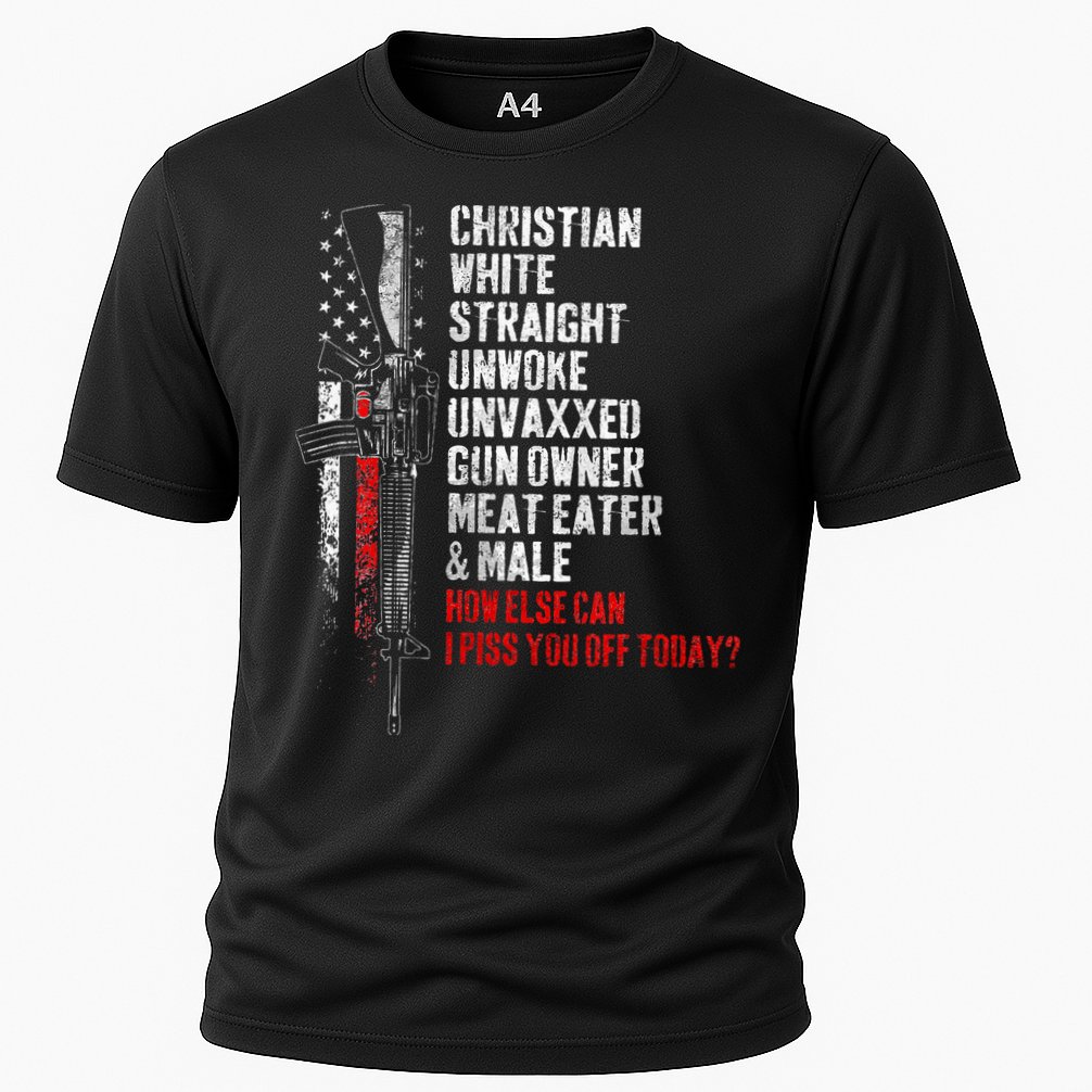 Christian White Straight Unwoke Unvaxxed Gun Owner Performance Shirt