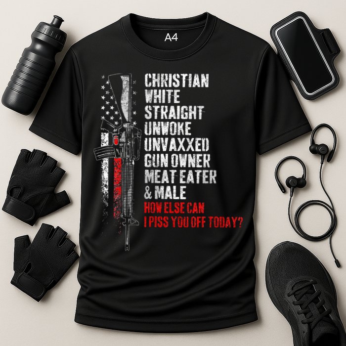 Christian White Straight Unwoke Unvaxxed Gun Owner Performance Shirt