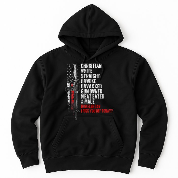 Christian White Straight Unwoke Unvaxxed Gun Owner Hoodie