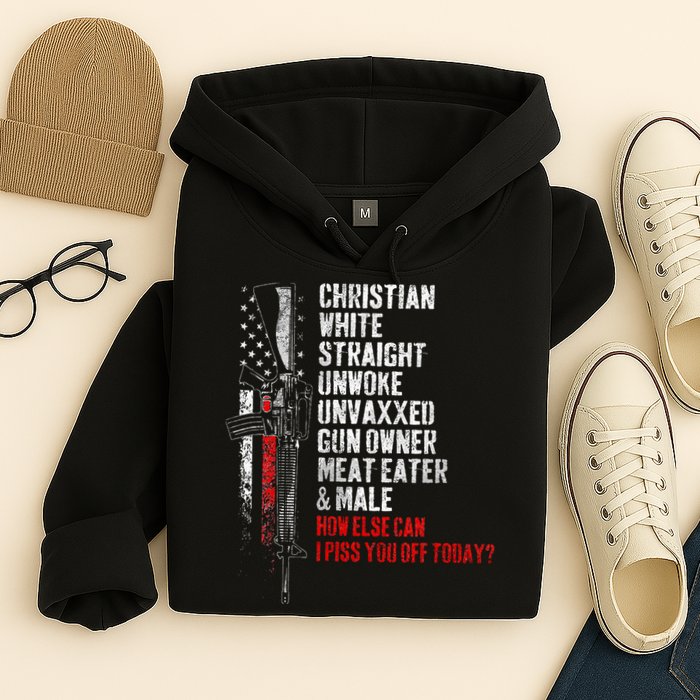 Christian White Straight Unwoke Unvaxxed Gun Owner Hoodie