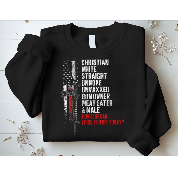 Christian White Straight Unwoke Unvaxxed Gun Owner Sweatshirt
