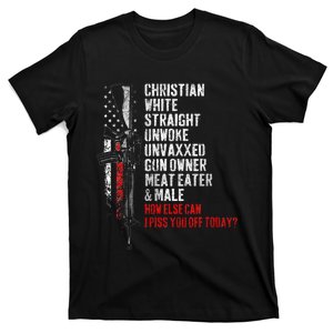 Christian White Straight Unwoke Unvaxxed Gun Owner T-Shirt