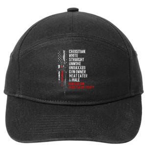 Christian White Straight Unwoke Unvaxxed Gun Owner 7-Panel Snapback Hat