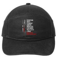 Christian White Straight Unwoke Unvaxxed Gun Owner 7-Panel Snapback Hat