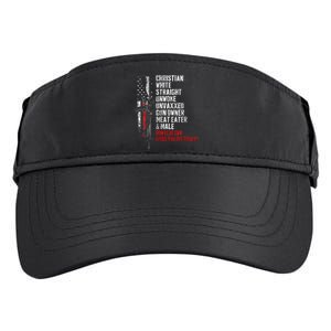 Christian White Straight Unwoke Unvaxxed Gun Owner Adult Drive Performance Visor