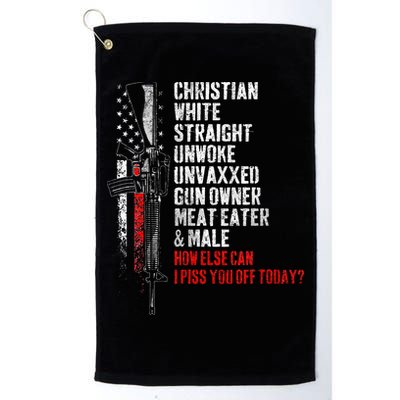 Christian White Straight Unwoke Unvaxxed Gun Owner Golf Towel
