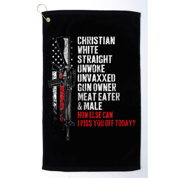 Christian White Straight Unwoke Unvaxxed Gun Owner Golf Towel