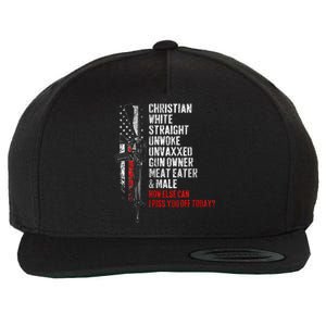 Christian White Straight Unwoke Unvaxxed Gun Owner Wool Snapback Cap