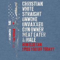Christian White Straight Unwoke Unvaxxed Gun Owner Garment-Dyed Sweatshirt