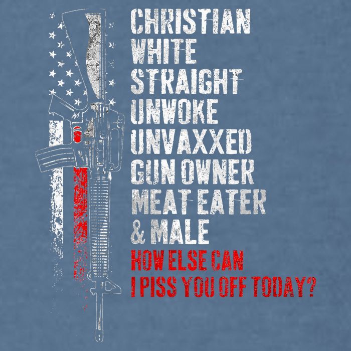Christian White Straight Unwoke Unvaxxed Gun Owner Garment-Dyed Sweatshirt