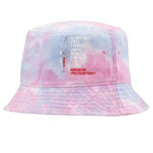 Christian White Straight Unwoke Unvaxxed Gun Owner Tie-Dyed Bucket Hat