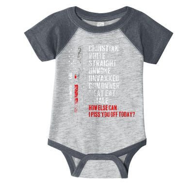 Christian White Straight Unwoke Unvaxxed Gun Owner Infant Baby Jersey Bodysuit