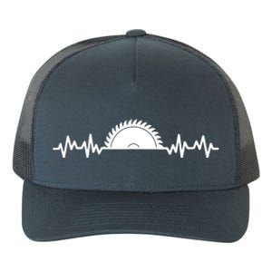 Carpenter Woodworking Saw Heartbeat Yupoong Adult 5-Panel Trucker Hat