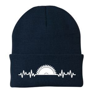 Carpenter Woodworking Saw Heartbeat Knit Cap Winter Beanie