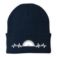 Carpenter Woodworking Saw Heartbeat Knit Cap Winter Beanie